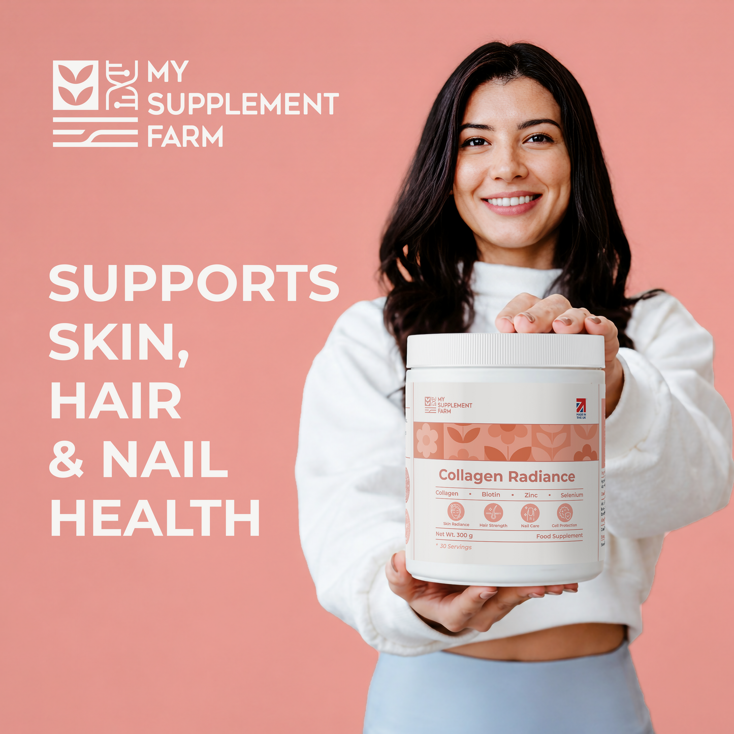 Collagen Protein Powder for Hair, Skin & Nails – 10,000mg High Strength