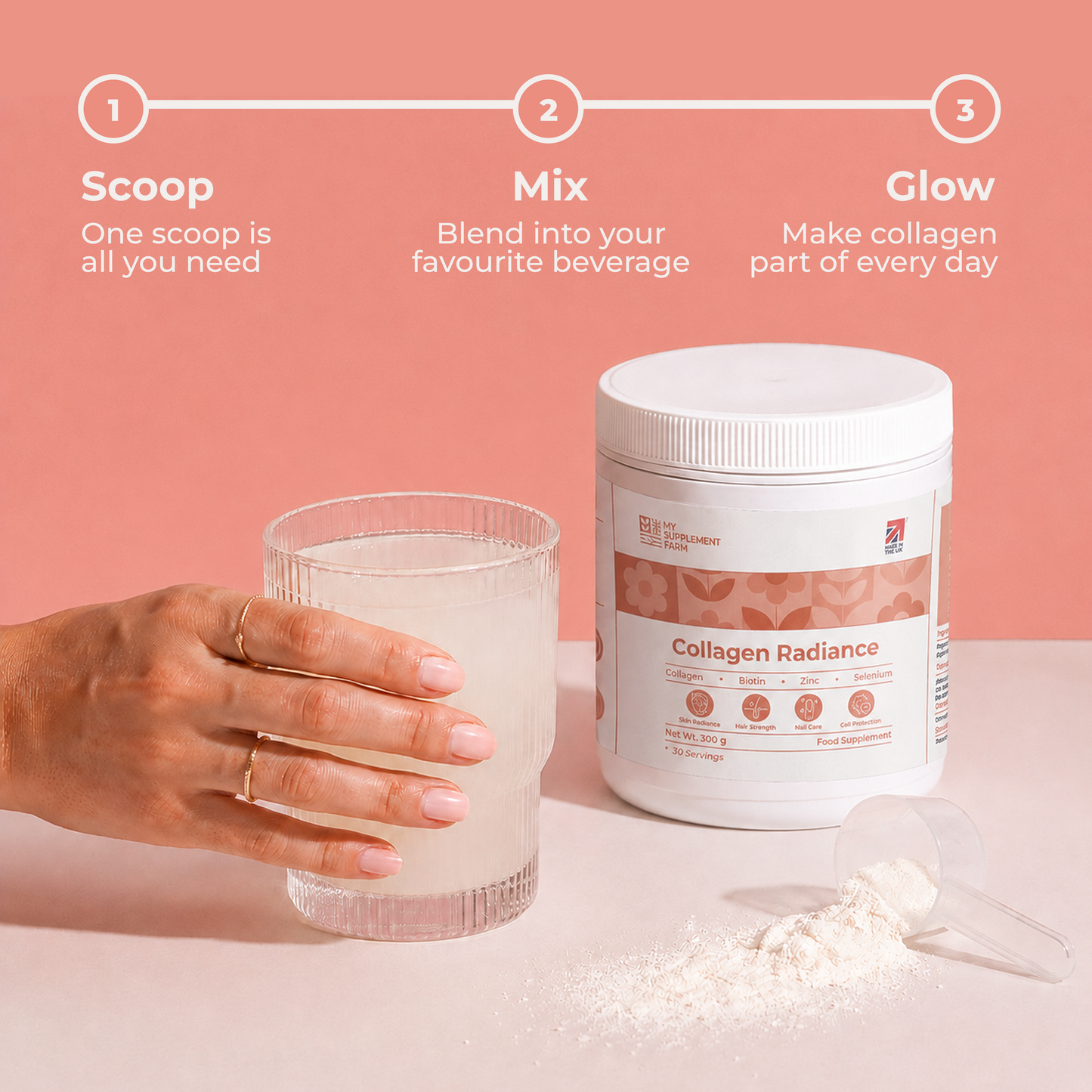 Collagen Protein Powder for Hair, Skin & Nails – 10,000mg High Strength