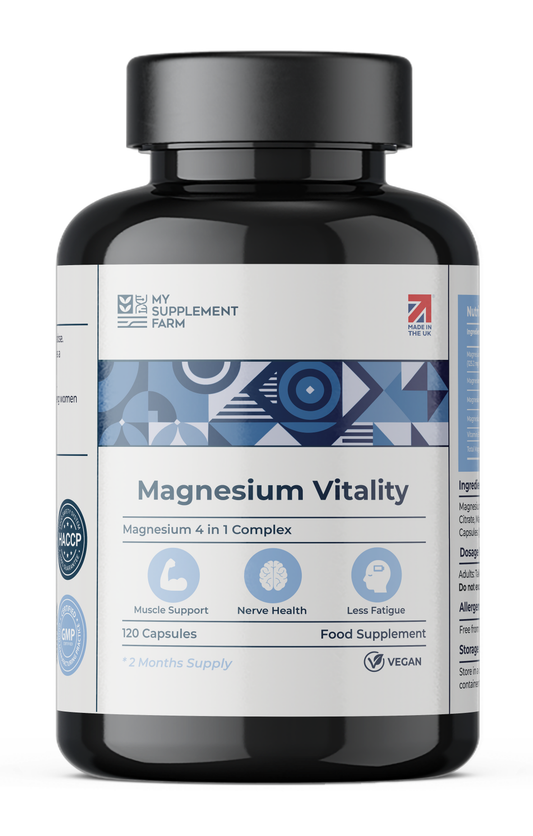 4 in 1 Magnesium Complex Capsules 403mg for Energy, Sleep & Vitality