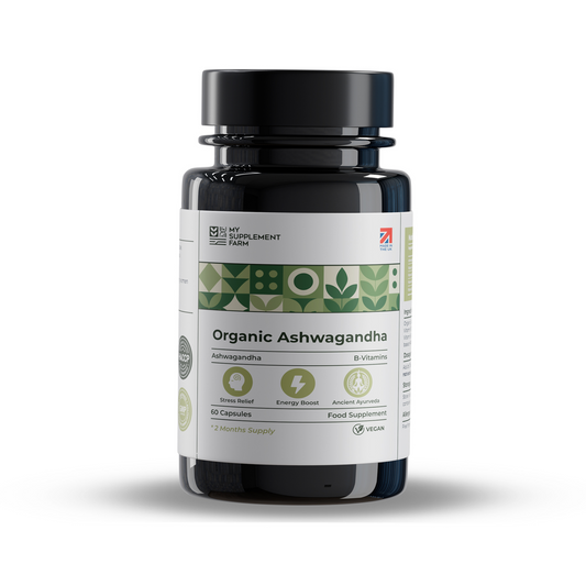 Organic Ashwagandha Capsules 470mg – Supports Energy, Mood & Mental Balance