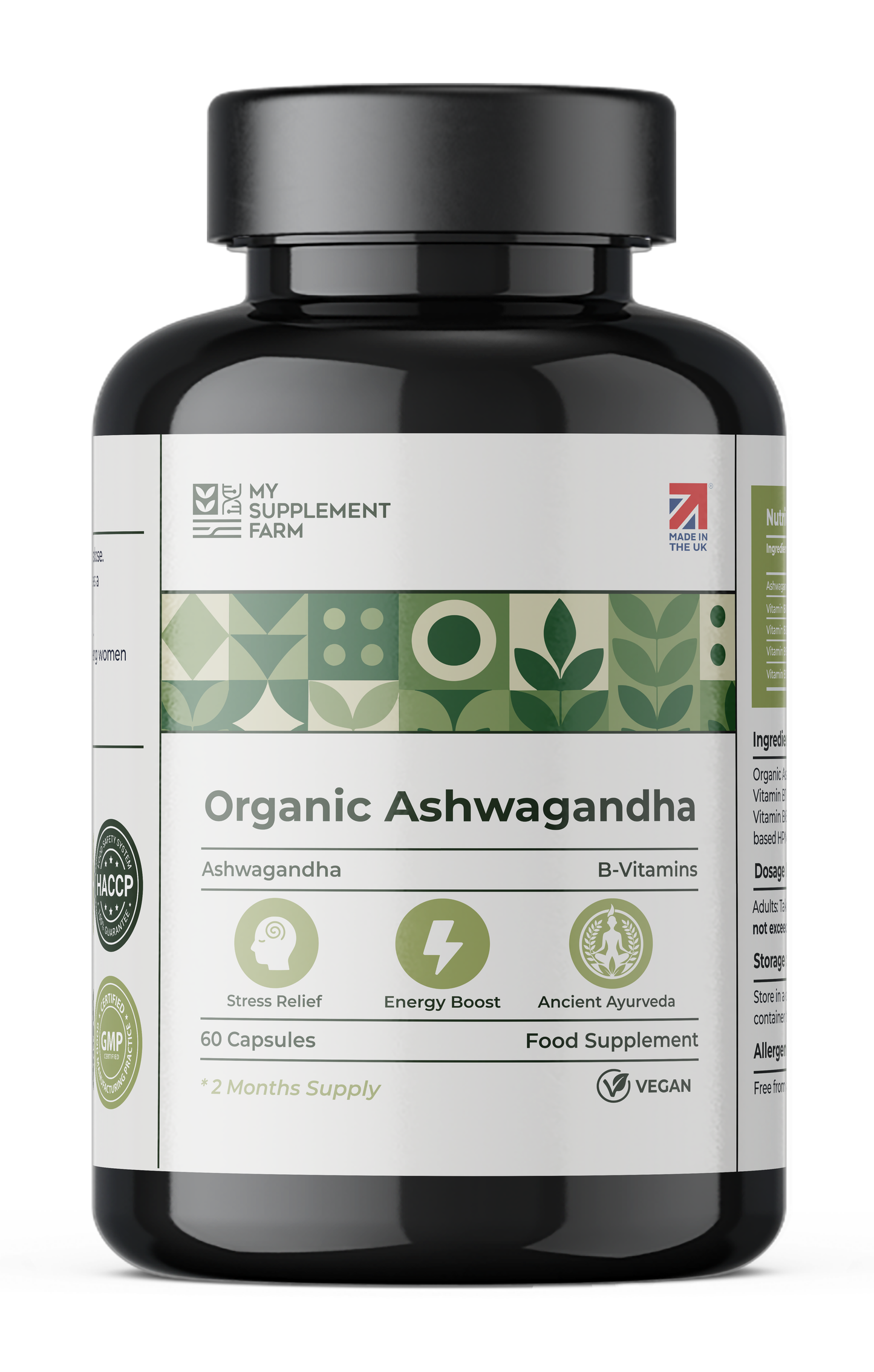 Organic Ashwagandha Capsules 470mg – Supports Energy, Mood & Mental Balance