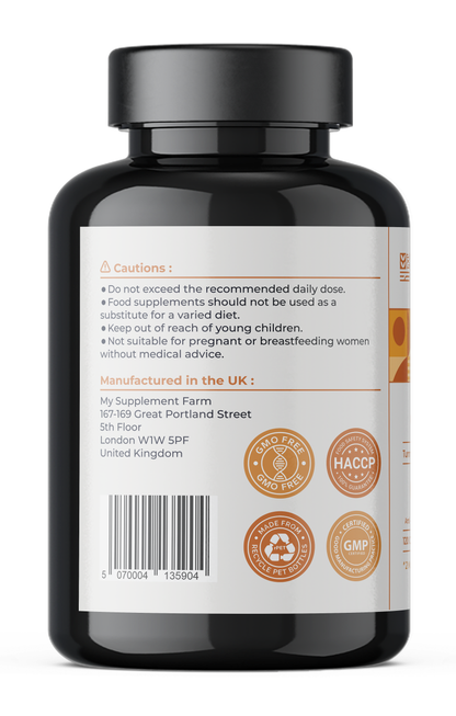 Organic Turmeric & Black Pepper Capsules 1020mg for Joint Comfort & Daily Mobility